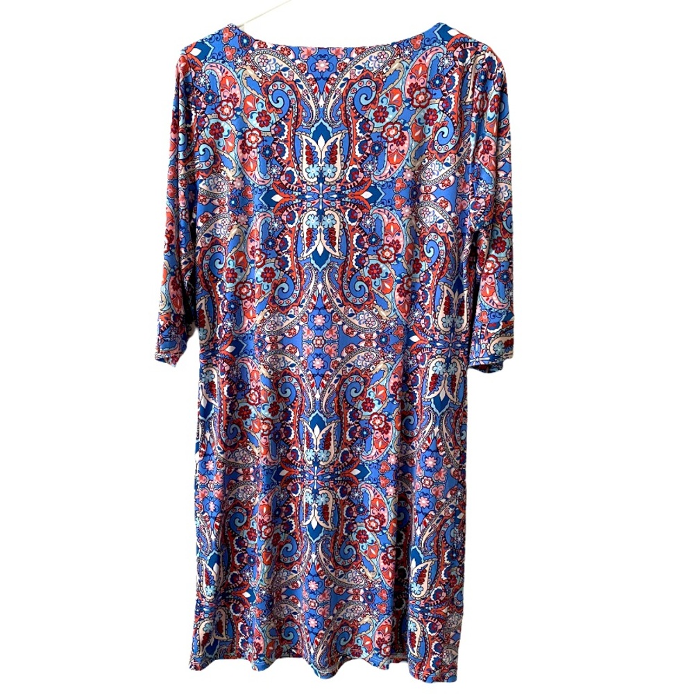 Laundry by Shelli Segal Paisley Shirt Dress Medium - Picture 7 of 8
